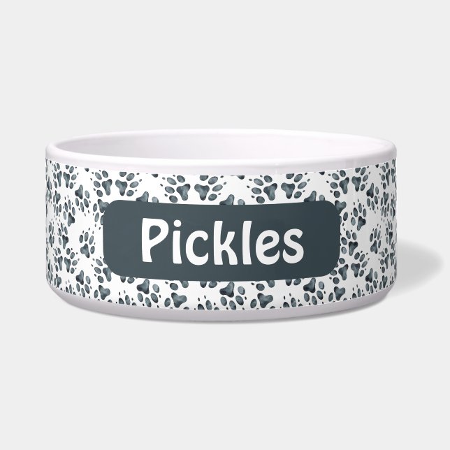 Écuelle Chien Paws personnalisé (Devant)