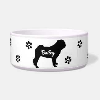 Écuelle Chien Pug personnalisé