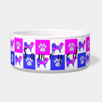 Chien Samoyé & Paw Hot Pink & Blue Pet Pet Pet Pet