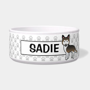 Écuelle Chien Sibirien Husky de couleur sable dessin animé