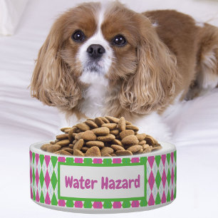 Écuelle Chiens de Danger d'Eau de Golf de Diamants Roses e