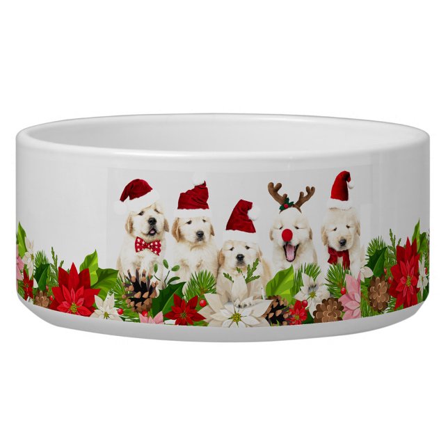 Écuelle Chiens de Noël (Christmas Red Hats Doggie Bowl!)