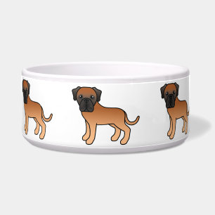 Écuelle Chiens mignons de dessin animé Abricot Mastiff ang