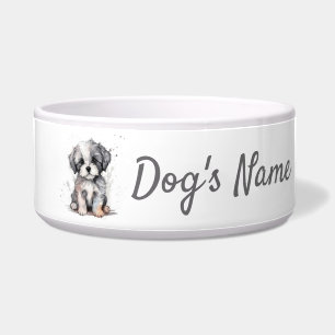 Écuelle Chih Tzu chiot en céramique poêle Bowl