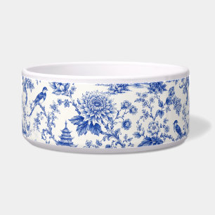Écuelle Chinoiserie Pagode Vintage Florale Bleu et Blanc