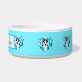 Écuelle Chiot huppé avec coeur bleu clair (Droite)