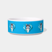 Écuelle Chiot huppé avec coeur bleu clair (Droite)