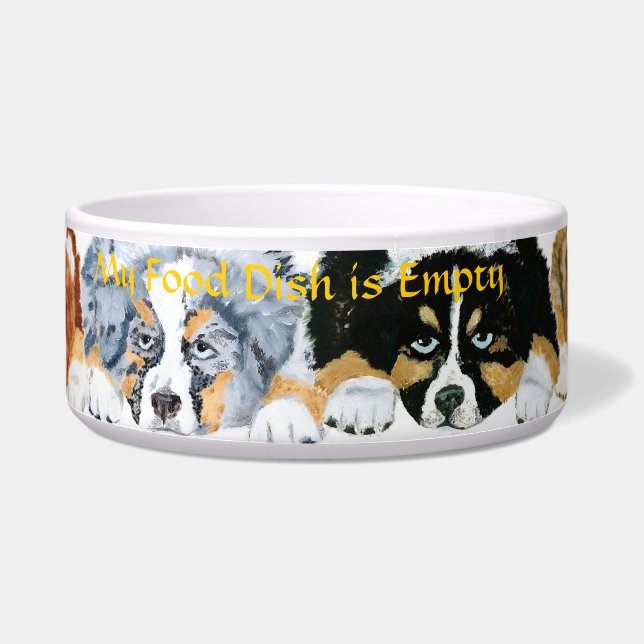 Écuelle Chiots australiens 4 couleurs (Gauche)