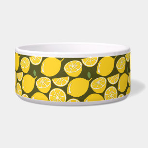 Écuelle Citrons jaunes et motif vert olive : Citrus modern