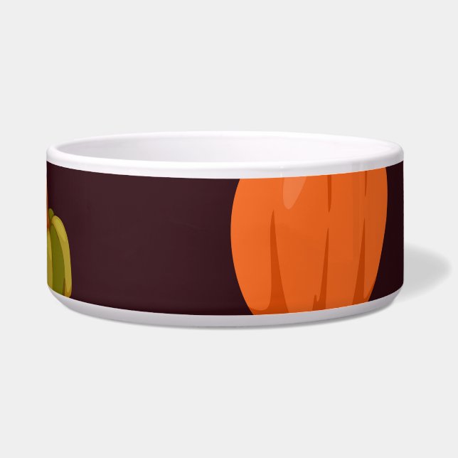 Écuelle Citrouilles colorés : Élégance d'automne foncé. (Devant)