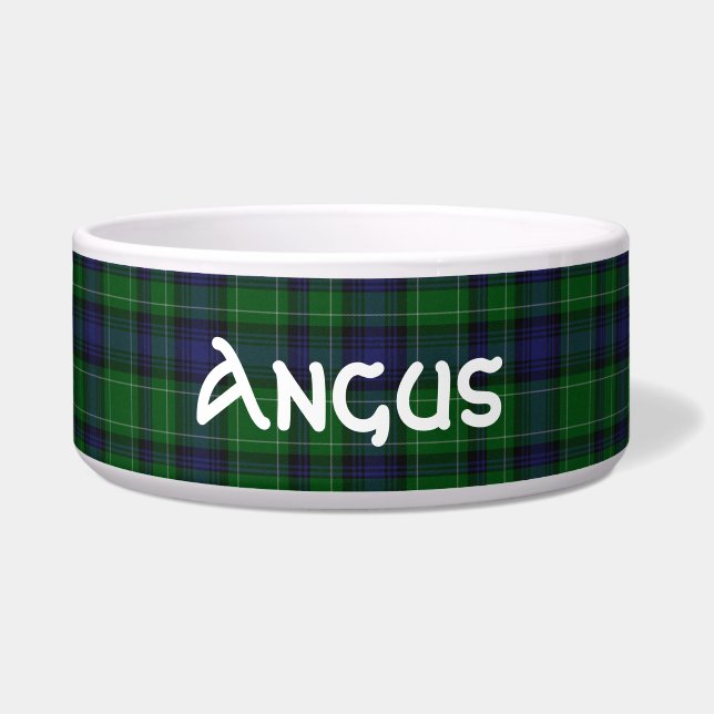 Écuelle Clan Abercrombie Tartan personnalisé Plaid Pet Bow (Devant)