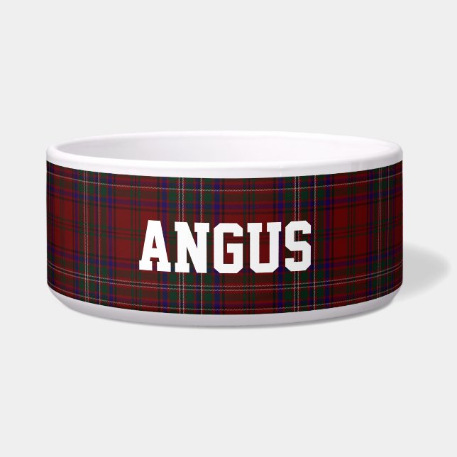 Écuelle Clan MacClure Tartan personnalisé Plaid Pet Bowl (Devant)