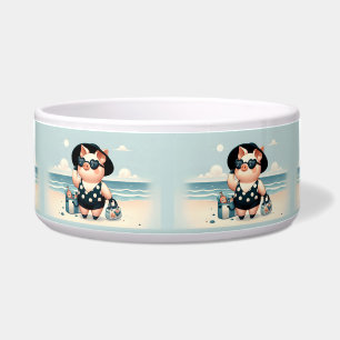 Écuelle Cochon mignon en maillot de bain Polka Dot à la pl