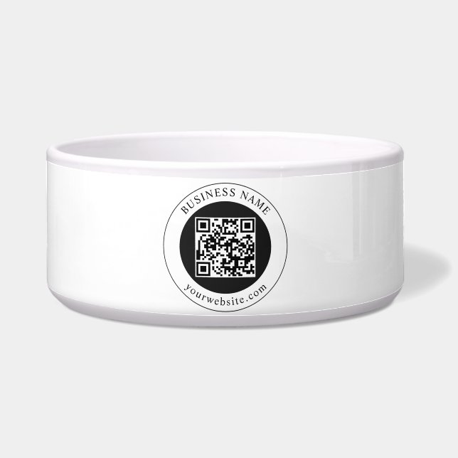 Écuelle Code QR avec nom d'entreprise modifiable (Devant)