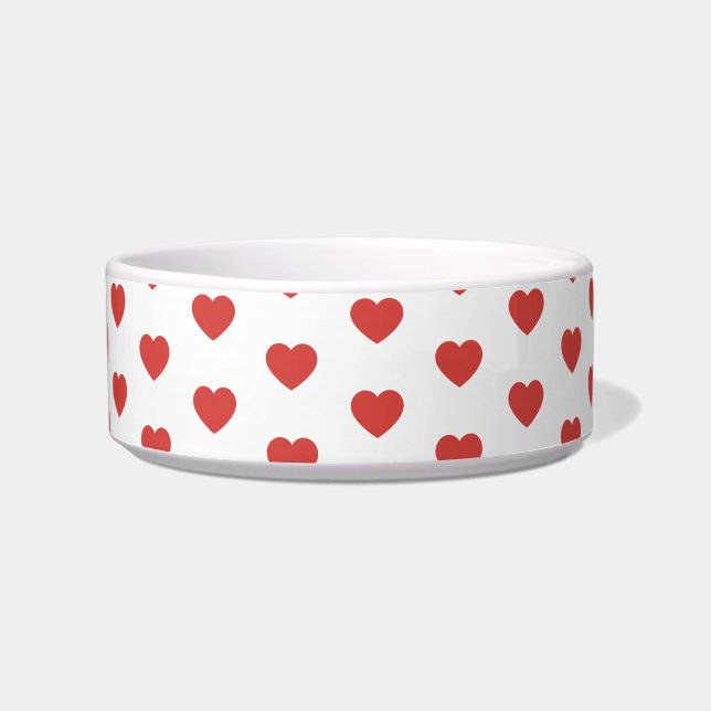 Écuelle Cœurs à pois Amour Chat Chien (Devant)