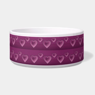 Écuelle Coeurs pourpres Pet Bowl
