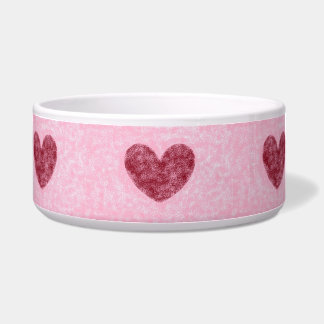 Écuelle Coeurs Rouge et rose Faux Fuzzy Design