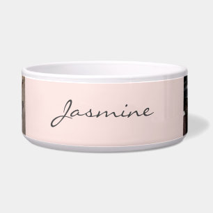 Écuelle Collage photo moderne Motif rose pâle