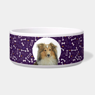 Écuelle Collie Photo personnalisée & Nom Chien Bowl
