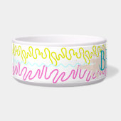 Écuelle Coloré Grattement Lignes Pet Bowl (Gauche)