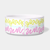 Écuelle Coloré Grattement Lignes Pet Bowl (Dos)
