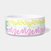 Écuelle Coloré Grattement Lignes Pet Bowl (Droite)