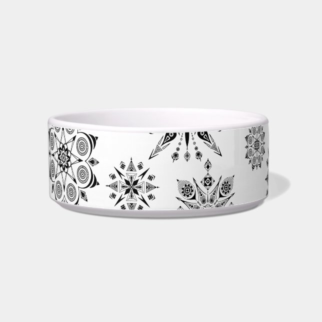 Écuelle Comedero de cerámica para mascotas con mandalas (Gauche)