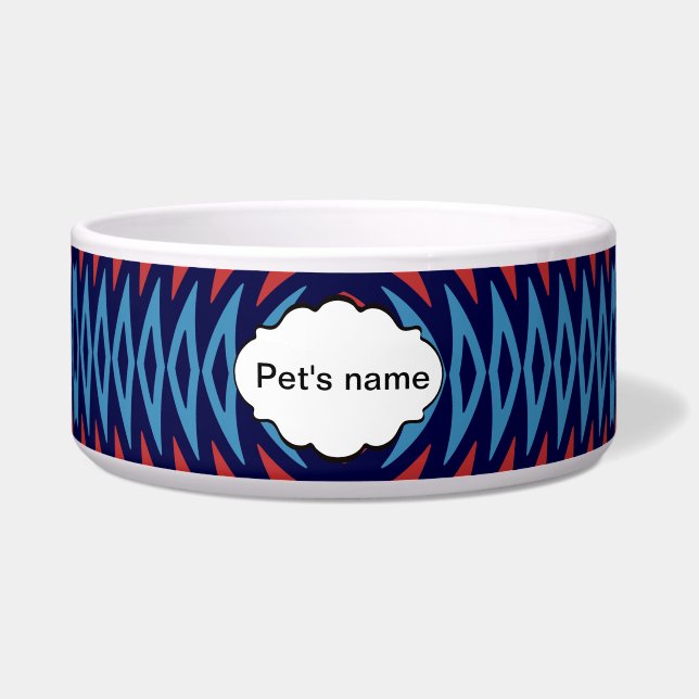 Écuelle Conception abstraite de moulin à vent bleu orange (Devant)