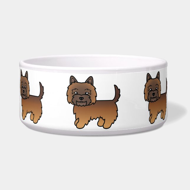 Écuelle Conception de chien de dessin animé Terrier Cairn  (Devant)