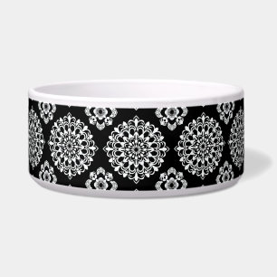 Écuelle Conception de mandala noir et blanc