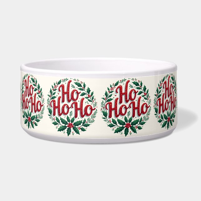 Écuelle Conception de typographie de couronne de Noël Ho H (Devant)