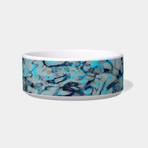 Écuelle Cool, art numérique moderne d'aquarelle bleue