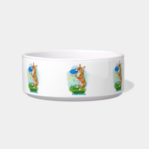Écuelle Corgi avec frisbee