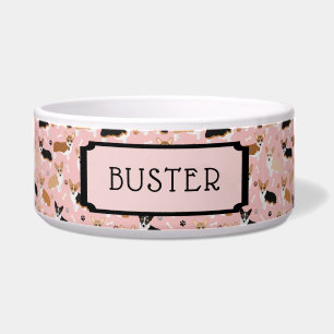 Écuelle Corgi Paws et Bones Dog Bowl