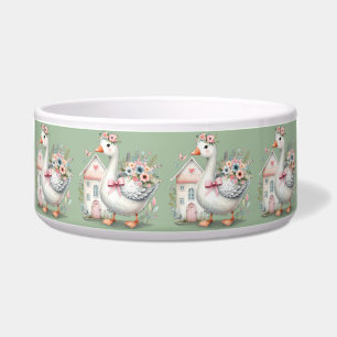 Écuelle Cottage Goose Floral House Scène