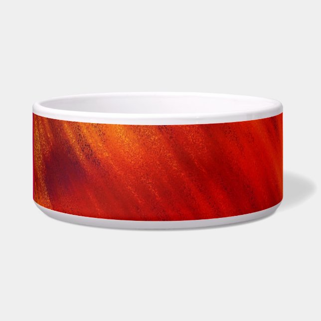 Écuelle Coucher de soleil Orange Pet Bowl (Gauche)