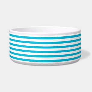 Écuelle Couleur de tendance - Vivid Cyan Stripes Bowl