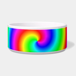 Écuelle Couleurs d'arc-en-ciel. Spirale lumineuse et