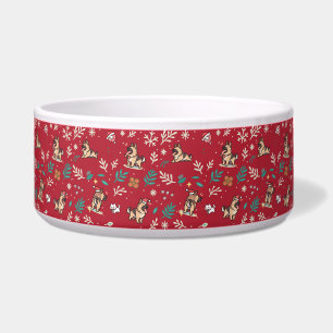 Écuelle Coupe pour Chien Berger Allemand Noël Mignon Kawai