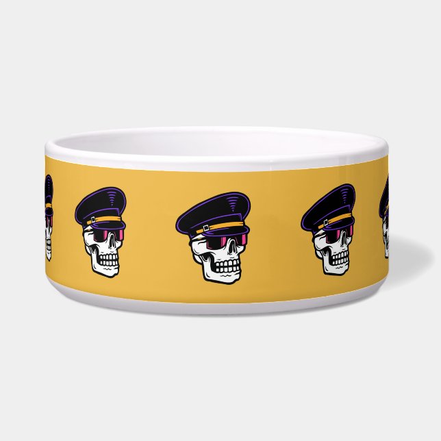 Écuelle Crâne du pilote cool (Devant)