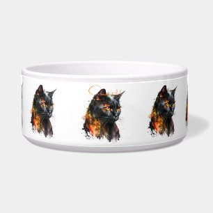 Écuelle Créez Votre Propre Chat Noir de Feu