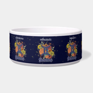 Écuelle Créez votre propre starry floral Gemini Zodiac