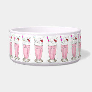 Écuelle Crème de glace aux fraises roses Shoppe Milkshake 