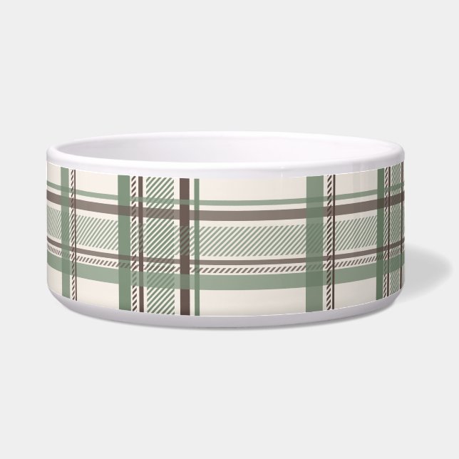 Écuelle Crème de Sauge Douce Plaid Esthétique (Devant)