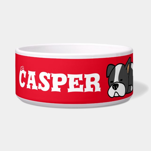 Écuelle Cuisine Carlin Chien Chien Ceramic Pet Bowl (Devant)