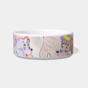 Écuelle Custom Kids Artwork, deux mignonnes souris, fleurs