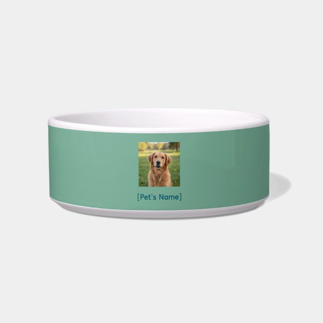 Écuelle Custom Pet Photo Dog Bowl | Ceramic Pet Dish (Devant)