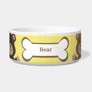 Écuelle Cute Bear Customisé chien animal de compagnie bol