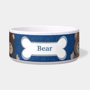 Écuelle Cute Bear Customisé chien animal de compagnie Bowl