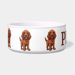Écuelle Cute Cartoon Irish Setter Personnaliser